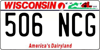 WI license plate 506NCG