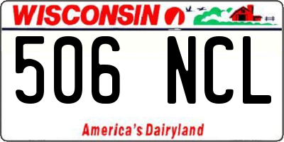 WI license plate 506NCL