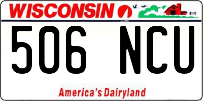 WI license plate 506NCU