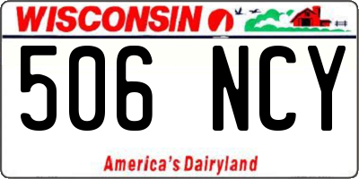 WI license plate 506NCY