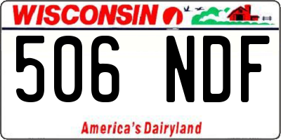 WI license plate 506NDF