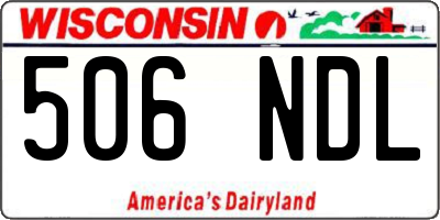 WI license plate 506NDL