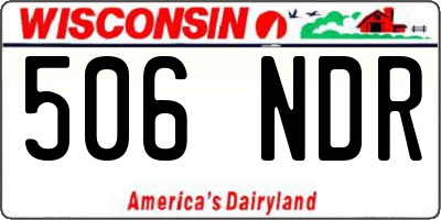 WI license plate 506NDR