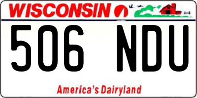 WI license plate 506NDU