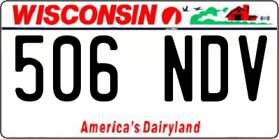 WI license plate 506NDV
