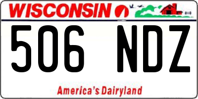 WI license plate 506NDZ