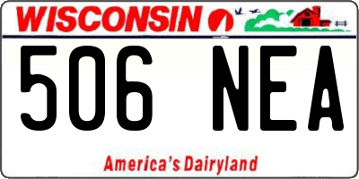 WI license plate 506NEA