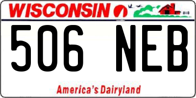 WI license plate 506NEB