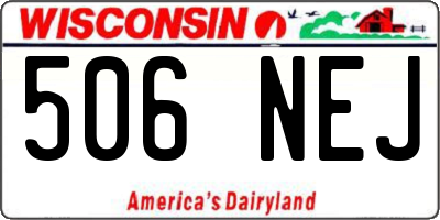WI license plate 506NEJ