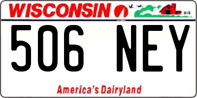 WI license plate 506NEY