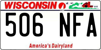 WI license plate 506NFA