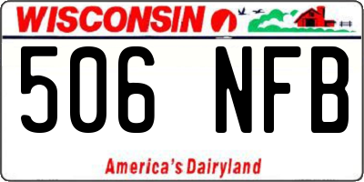 WI license plate 506NFB