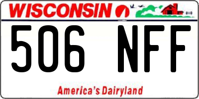 WI license plate 506NFF