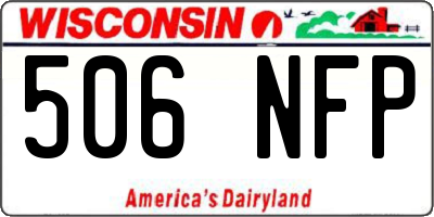 WI license plate 506NFP