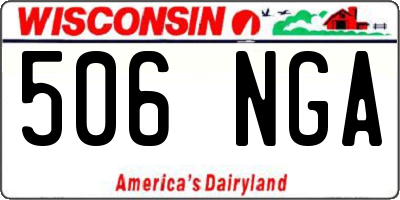 WI license plate 506NGA