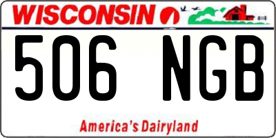 WI license plate 506NGB