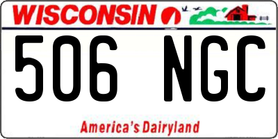 WI license plate 506NGC