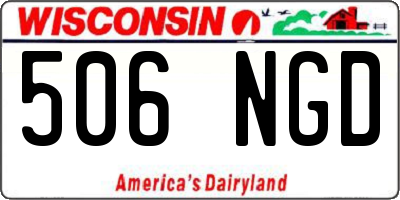 WI license plate 506NGD