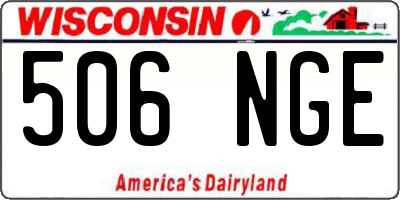 WI license plate 506NGE