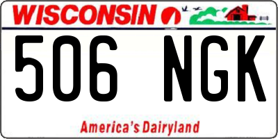 WI license plate 506NGK