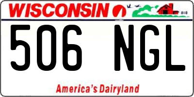 WI license plate 506NGL