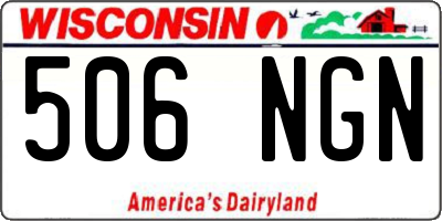 WI license plate 506NGN