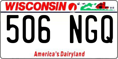 WI license plate 506NGQ