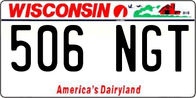 WI license plate 506NGT