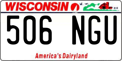 WI license plate 506NGU