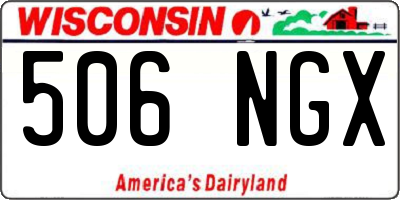 WI license plate 506NGX