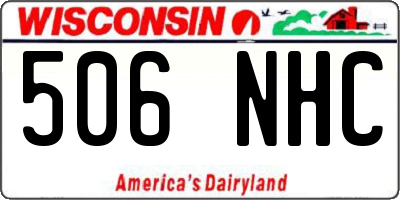 WI license plate 506NHC