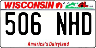 WI license plate 506NHD