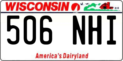 WI license plate 506NHI