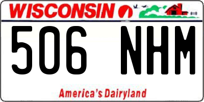 WI license plate 506NHM