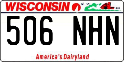 WI license plate 506NHN