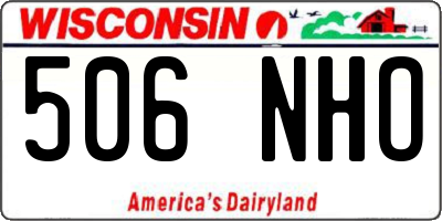 WI license plate 506NHO