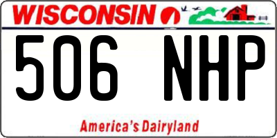WI license plate 506NHP