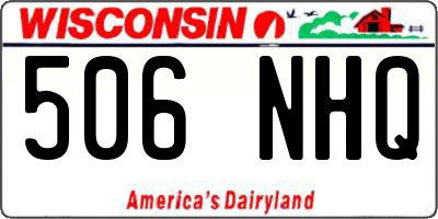 WI license plate 506NHQ