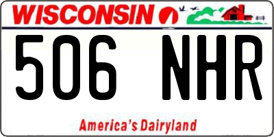 WI license plate 506NHR