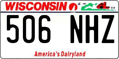 WI license plate 506NHZ