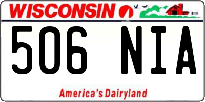 WI license plate 506NIA