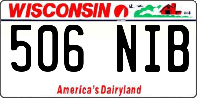 WI license plate 506NIB