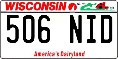 WI license plate 506NID