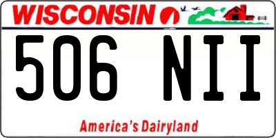 WI license plate 506NII