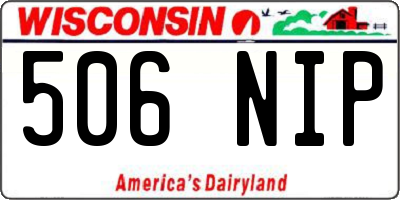 WI license plate 506NIP