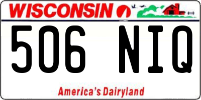 WI license plate 506NIQ