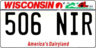 WI license plate 506NIR