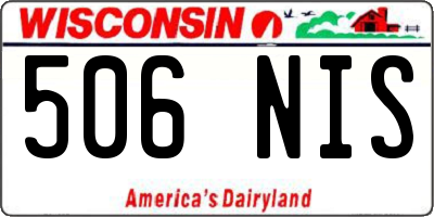 WI license plate 506NIS