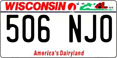 WI license plate 506NJO