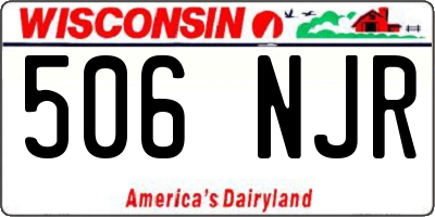 WI license plate 506NJR